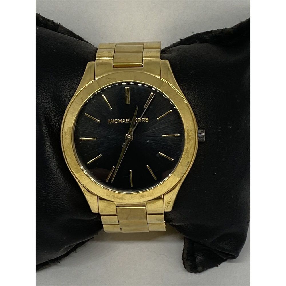 Michael Kors MK3179 Women's Stainless Steel Analog Gold Dial Quartz Watch LJ318